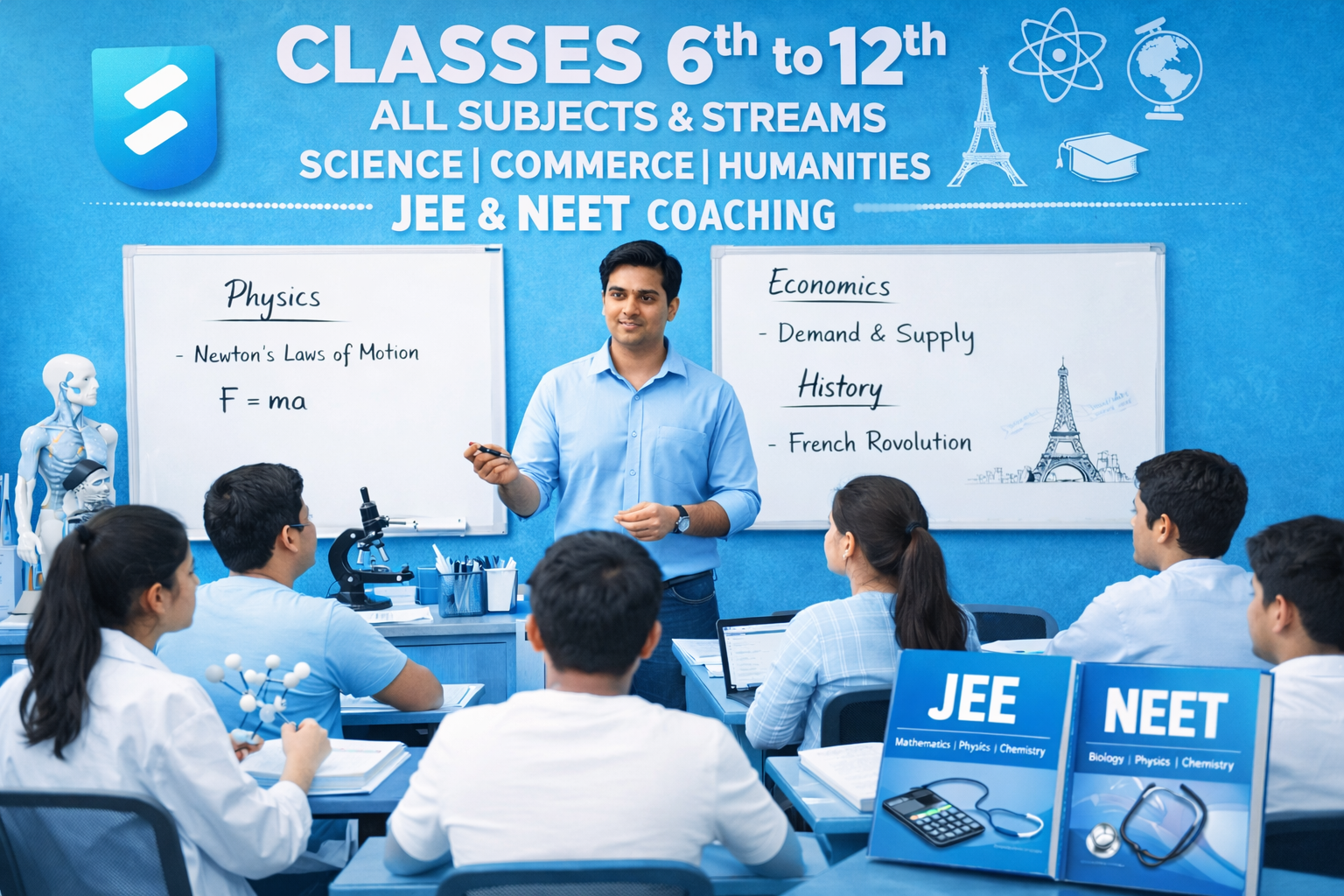 Student preparing for exam